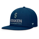 Seattle Kraken Fanatics Authentic Pro Rink Lockup Snapback Hat - Deep Sea Blue Hats