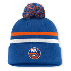 New York Islanders Fanatics Authentic Pro Rink Cuffed Knit Hat with Pom - Royal Hats