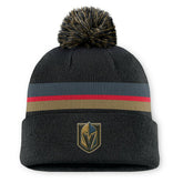 Vegas Golden Knights Fanatics Authentic Pro Rink Cuffed Knit Hat with Pom - Charcoal Hats