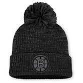 Boston Bruins Fanatics Women's Authentic Pro Road Cuffed Knit Hat with Pom - Black Hats