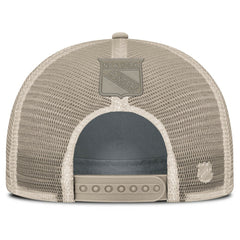 New York Rangers Fanatics Women's Authentic Pro Road Trucker Adjustable Hat - Tan Hats