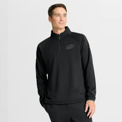 Carolina Hurricanes Fanatics Authentic Pro Tonal Rink Raglan Quarter-Zip Pullover - Black Pullover