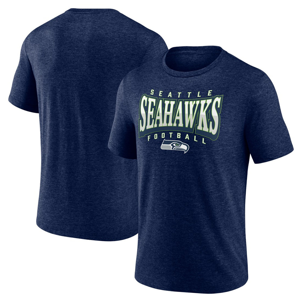 Seattle Seahawks Divided Warp Tri-Blend T-Shirt - College Navy on sale