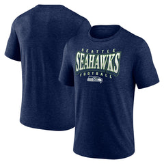 Seattle Seahawks Divided Warp Tri-Blend T-Shirt - College Navy on sale
