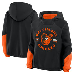 Baltimore Orioles Women's Oversized Time to Win Pullover Hoodie Black