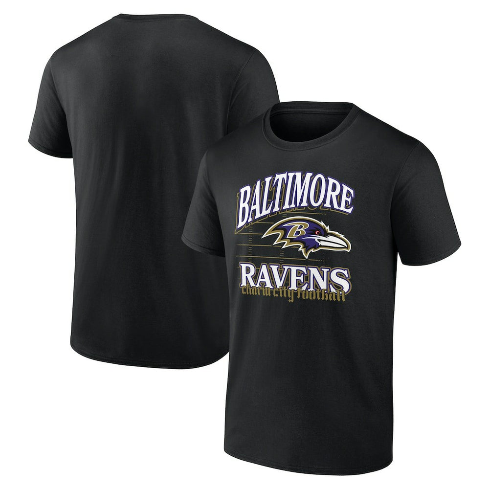Baltimore Ravens Retro Gridiron T-Shirt - Black cheap