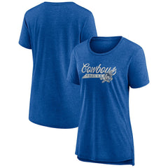 Dallas Cowboys Women's Original Play Tri-Blend T-Shirt - Royal cheap