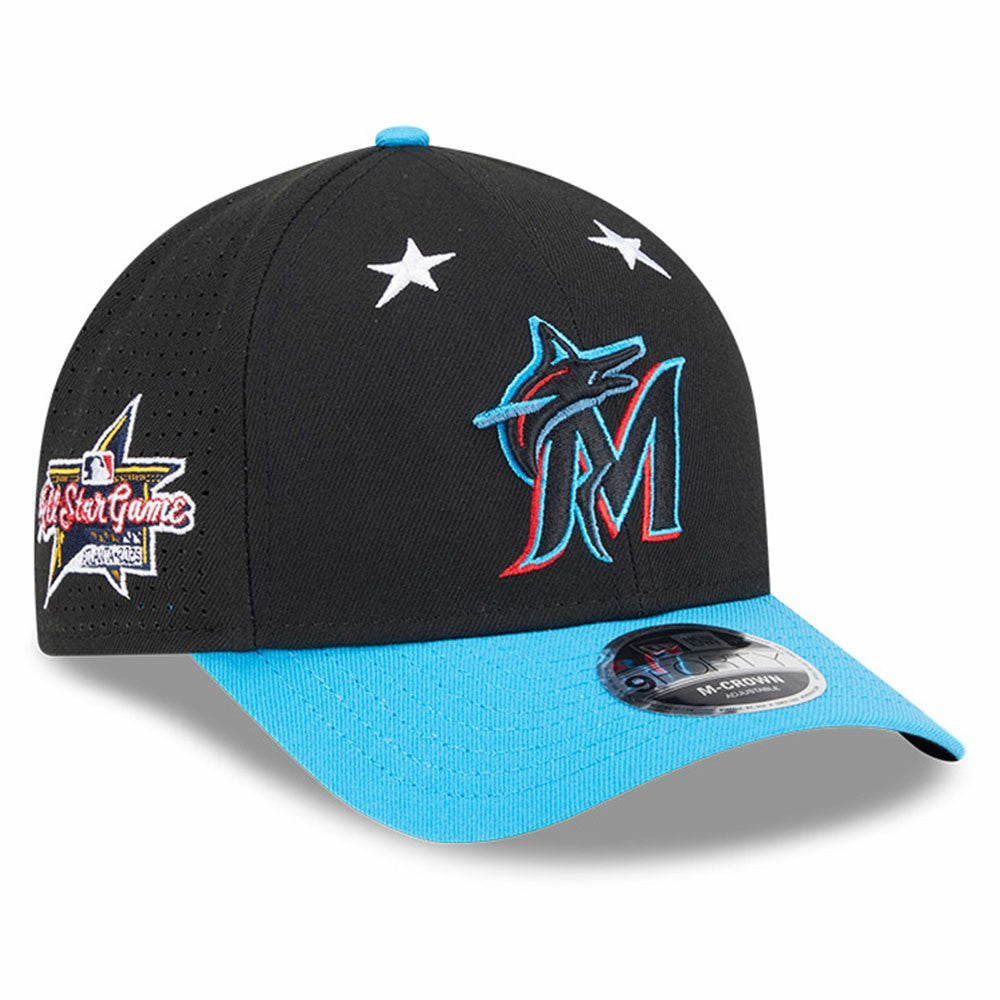 Miami Marlins 2025 MLB All-Star Game 9FORTY M-Crown Adjustable Hat Black/Blue