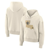New Orleans Saints Women's Dove Legacy Pullover Hoodie - Cream discount