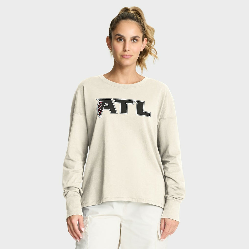 Atlanta Falcons Women's Dove Legacy Long Sleeve T-Shirt - Cream discount