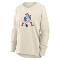 New England Patriots Women's Dove Legacy Long Sleeve T-Shirt - Cream discount