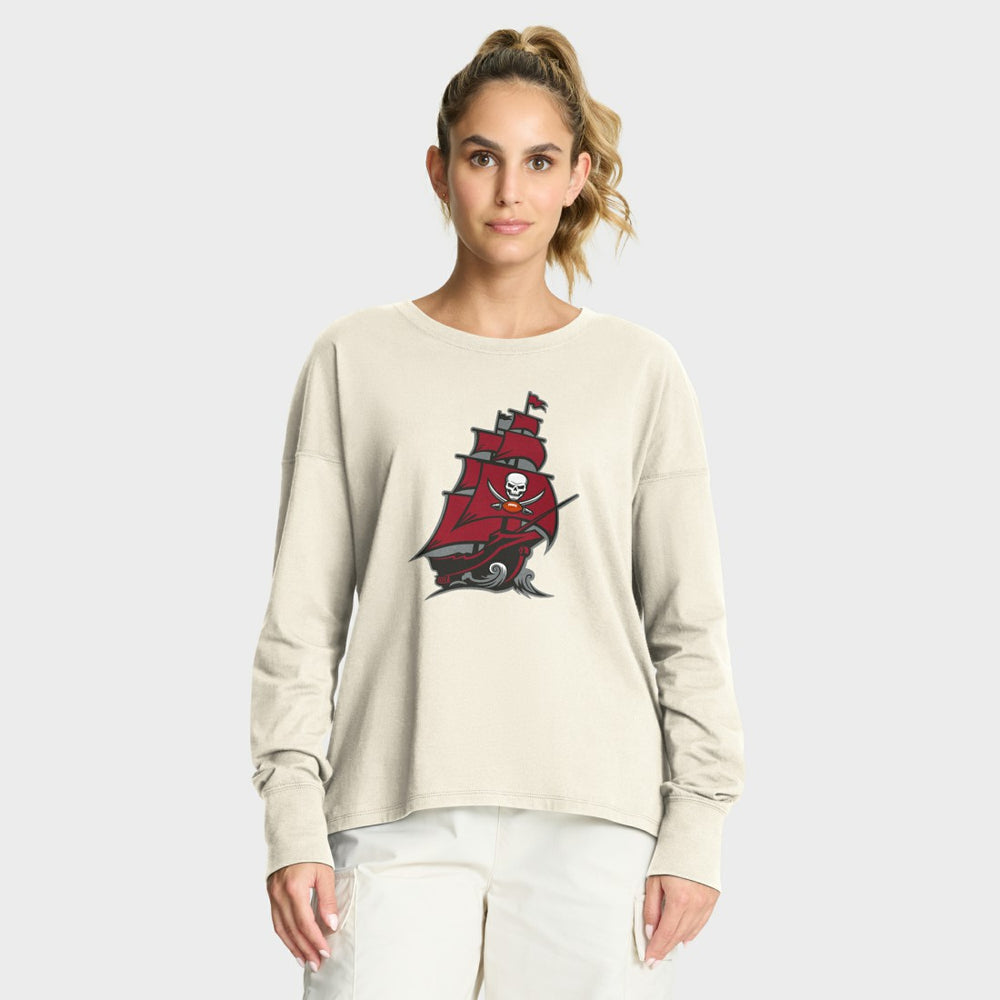 Tampa Bay Buccaneers Women's Dove Legacy Long Sleeve T-Shirt - Cream for sale