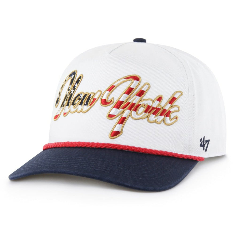 New York Yankees Patriotic Overhand Hitch Adjustable Hat White