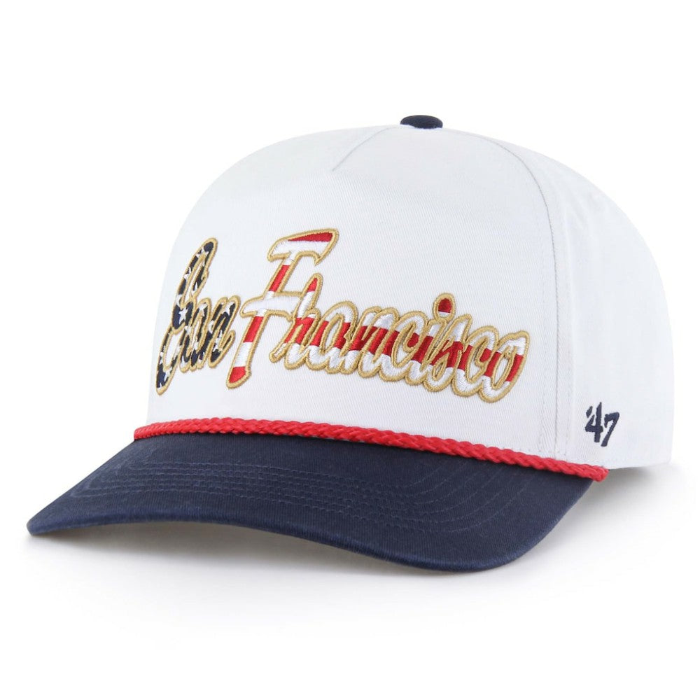 San Francisco Giants Patriotic Overhand Hitch Adjustable Hat White