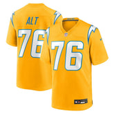 Joe Alt Los Angeles Chargers Alternate Charger Power Game Player Jersey - Gold discount