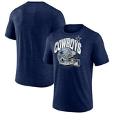 Dallas Cowboys Helmet Tri-Blend T-Shirt - Navy outlet