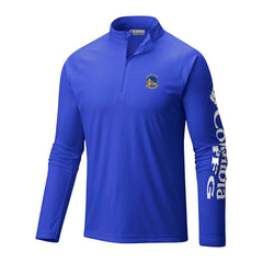 Golden State Warriors Terminal Tackle Raglan Omni-Shade Quarter-Zip Jacket sale - Royal online