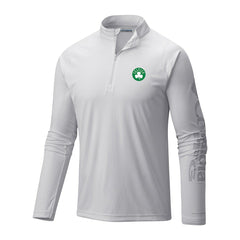 Boston Celtics Terminal Tackle Raglan Omni-Shade Quarter-Zip Jacket - White on sale