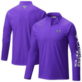 Charlotte Hornets Terminal Tackle Raglan Omni-Shade Quarter-Zip Jacket - Purple sale