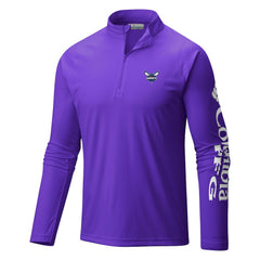 Charlotte Hornets Terminal Tackle Raglan Omni-Shade Quarter-Zip Jacket - Purple sale