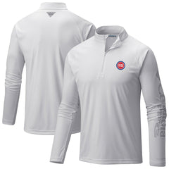 Detroit Pistons Terminal Tackle Raglan Omni-Shade Quarter-Zip Jacket sale - White cheap