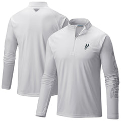 San Antonio Spurs Terminal Tackle Raglan Omni-Shade Quarter-Zip Jacket - White online