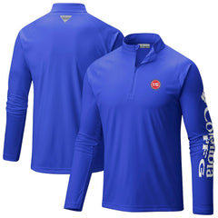 Detroit Pistons Terminal Tackle Raglan Omni-Shade Quarter-Zip Jacket sale - Blue sale