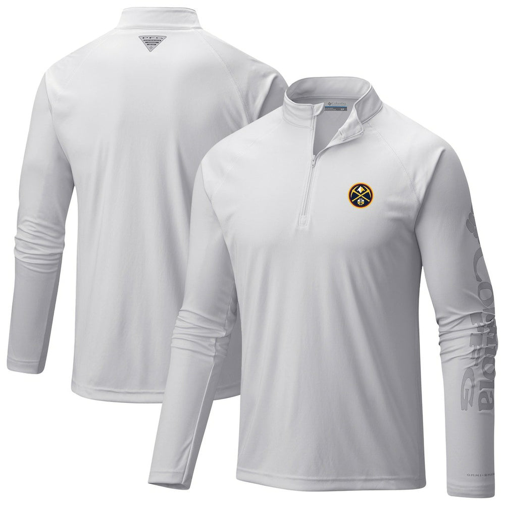 Denver Nuggets Terminal Tackle Raglan Omni-Shade Quarter-Zip Jacket sale - White sale