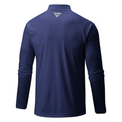 Denver Nuggets Terminal Tackle Raglan Omni-Shade Quarter-Zip Jacket sale - Navy outlet