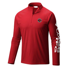 Toronto Raptors Terminal Tackle Raglan Omni-Shade Quarter-Zip Jacket - Red for sale