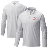 Atlanta Hawks Terminal Tackle Raglan Omni-Shade Quarter-Zip Jacket - White outlet