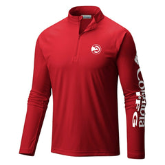 Atlanta Hawks Terminal Tackle Raglan Omni-Shade Quarter-Zip Jacket - Red cheap