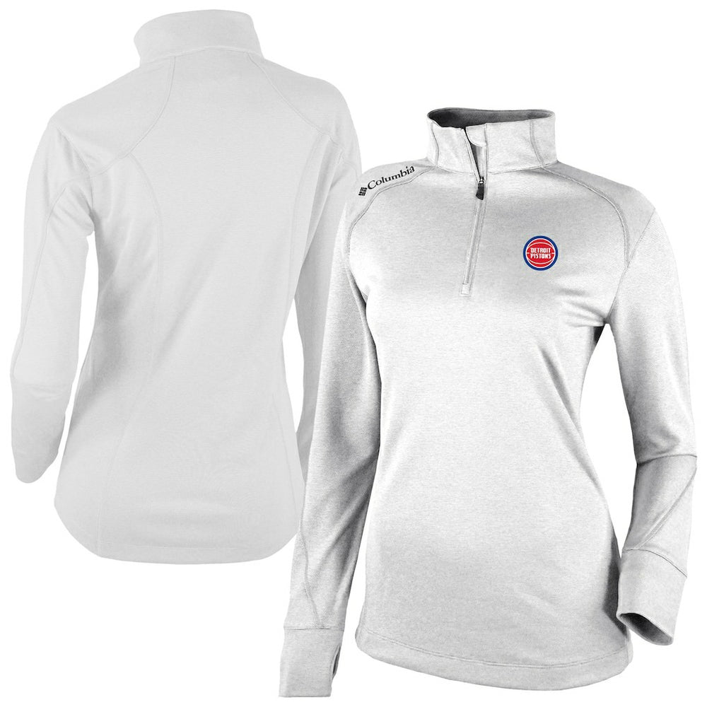 Detroit Pistons Women's Omni-Wick Shotgun 2.0 Quarter-Zip Pullover Top sale - White discount
