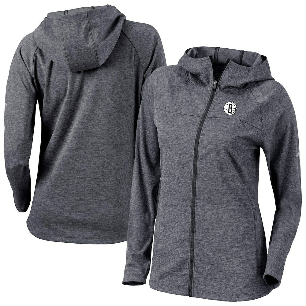 Brooklyn Nets Women's Omni-Wick Half Shot Full-Zip Hooded Jacket - Black discount