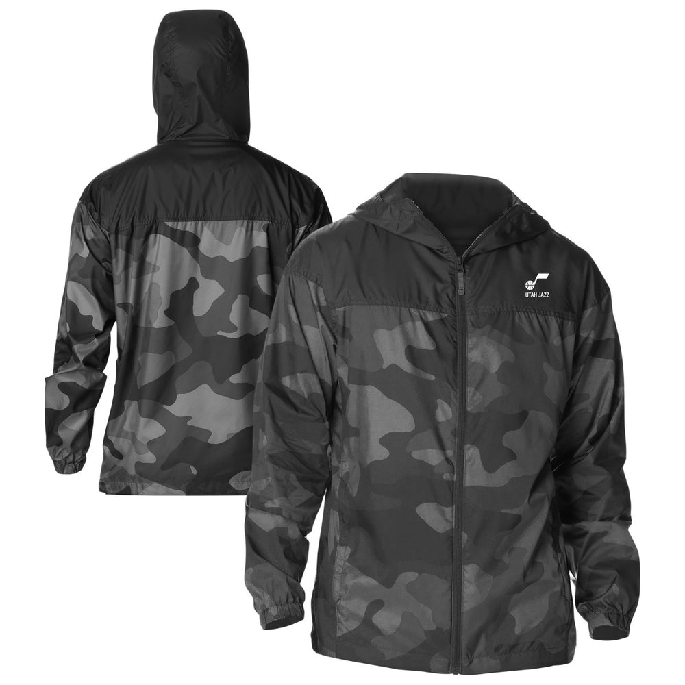 Utah Jazz Flash Challenger Windbreaker Jacket - Black shop