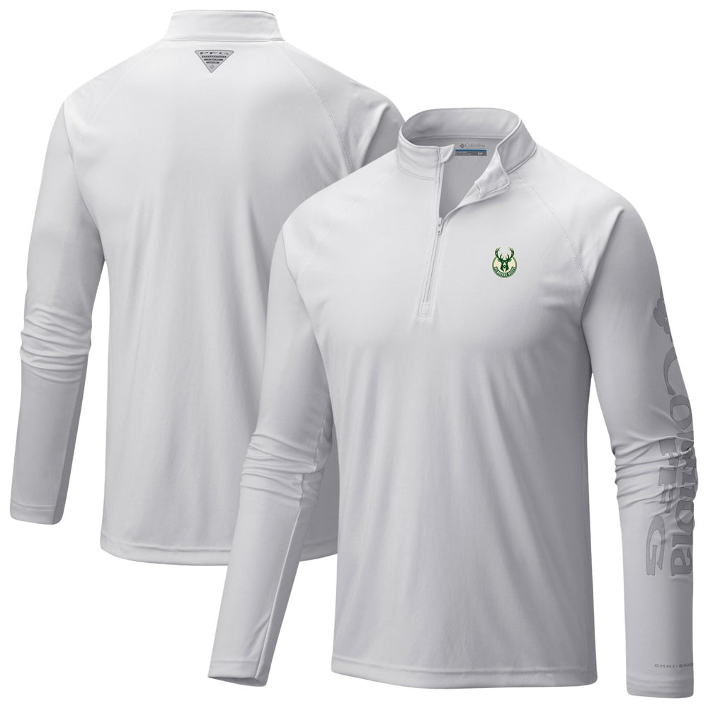 Milwaukee Bucks PFG Terminal Tackle Quarter-Zip Top - White outlet