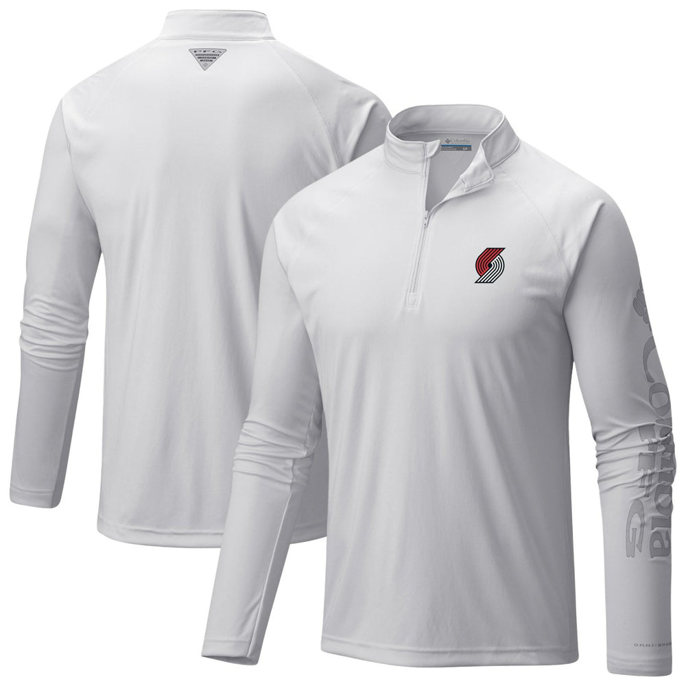 Portland Trail Blazers PFG Terminal Tackle Quarter-Zip Top - White outlet