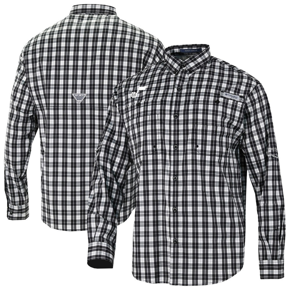 Utah Jazz Super Tamiami Omni-Shade Long Sleeve Button-Down Shirt - Black sale