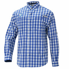 Philadelphia 76ers Super Tamiami Omni-Shade Long Sleeve Button-Down Shirt - Blue for sale