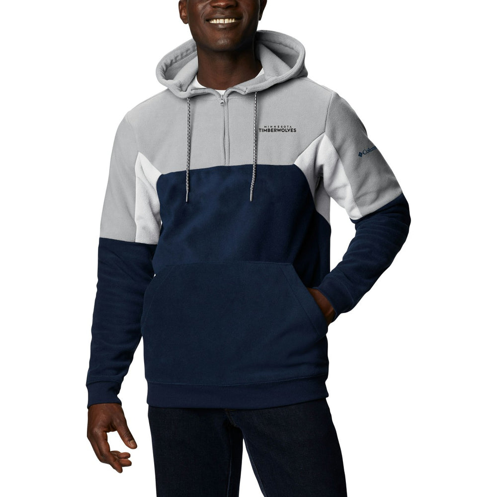 Minnesota Timberwolves Men's Lodge Quarter-Zip Hoodie - Navy discount