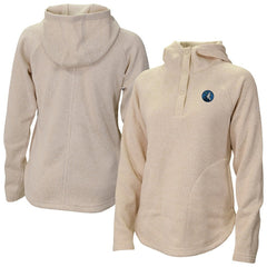 Minnesota Timberwolves Women's Sweater Weather Quarter-Snap Hoodie - Cream for sale