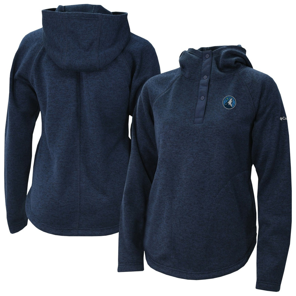Minnesota Timberwolves Women's Sweater Weather Quarter-Snap Hoodie - Navy on sale