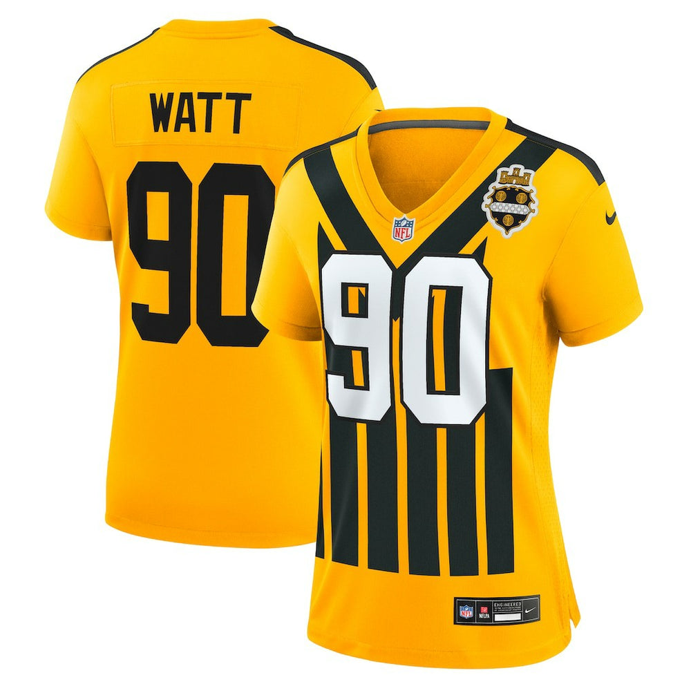 T.J. Watt Pittsburgh Steelers Women's Alternate 1933 Throwback Game Jersey - Gold sale