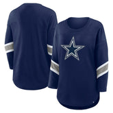 Dallas Cowboys Women's Redzone Bling 3/4-Sleeve T-Shirt - Navy sale