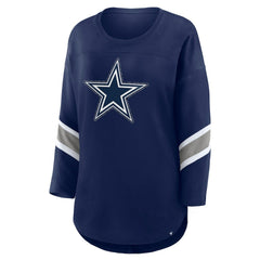 Dallas Cowboys Women's Redzone Bling 3/4-Sleeve T-Shirt - Navy sale