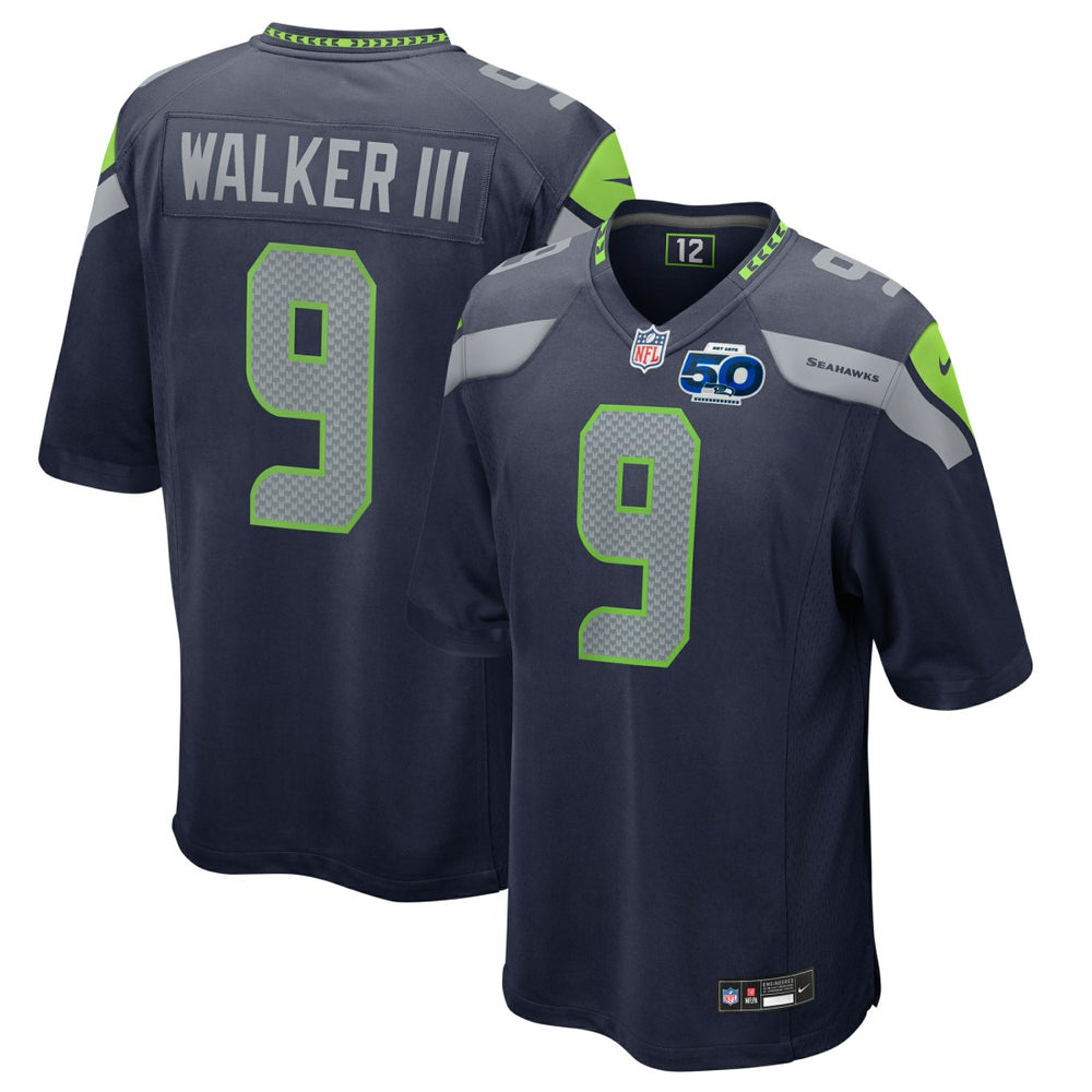 Kenneth Walker III Seattle Seahawks 50th Season Game Jersey - College Navy online