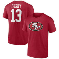 Brock Purdy San Francisco 49ers Player Icon T-Shirt - Scarlet on sale