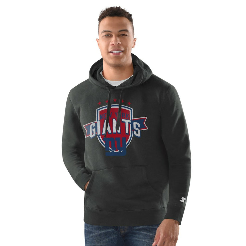 New York Giants Starter Vintage Pullover Hoodie - Charcoal cheap