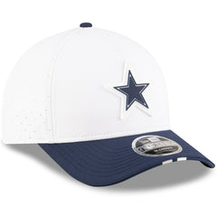 Dallas Cowboys New Era Youth 2025 NFL Training Camp A-Frame 9FORTY Adjustable Hat - White/Navy discount