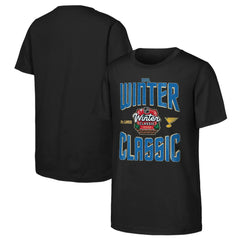 St. Louis Blues Youth 2025 NHL Winter Classic Game Day T-Shirt - Black T-shirts
